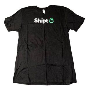 Gildan Mens Unisex Shipt Logo‎ Black T-Shirt Short Sleeve Crew Neck Large